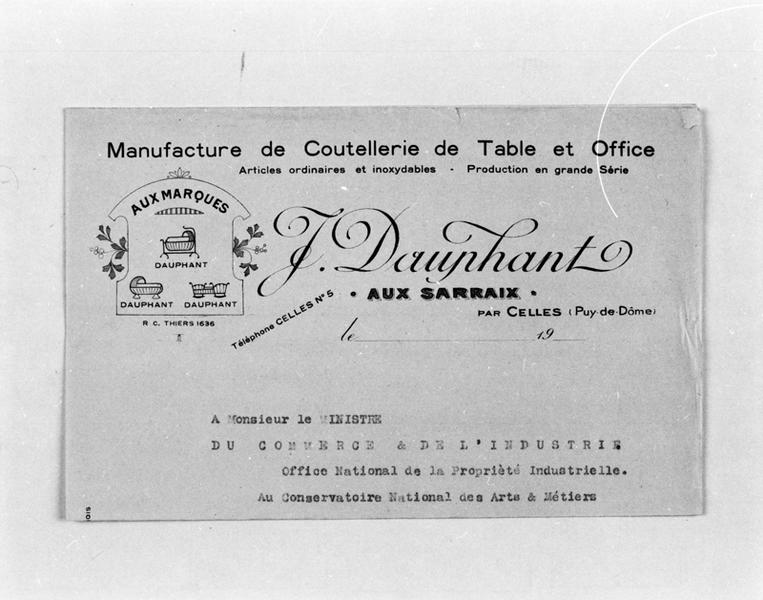 En-tête de lettre, collection privée