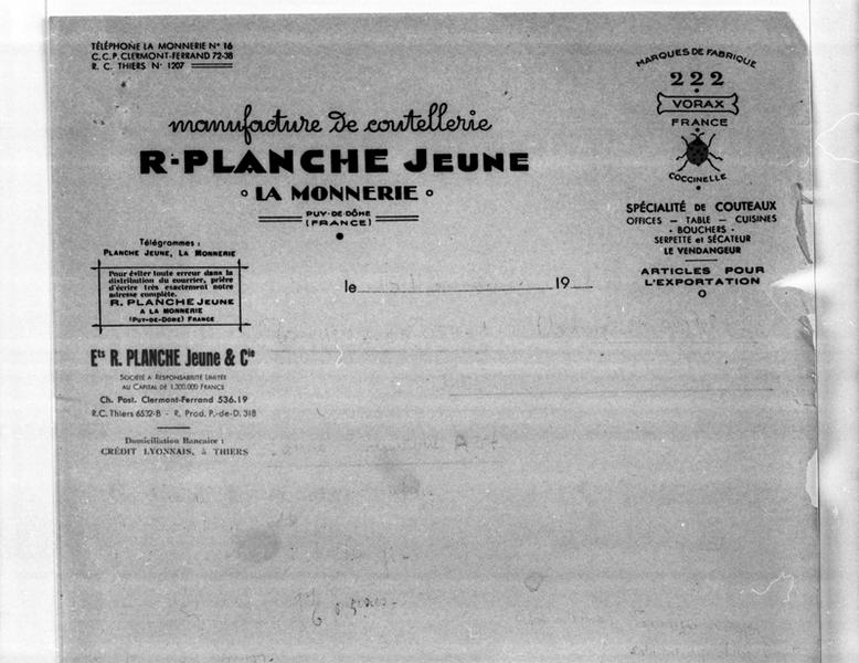 En-tête de lettre R PLanche Jeune