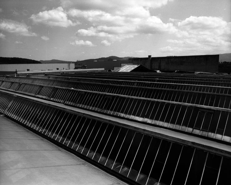 Partie Sud : vue d'ensemble des toits en shed