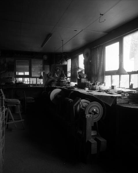 Vue d'ensemble de l'axe de transmission et de l'établi