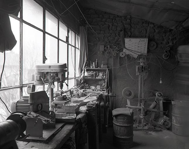 Vue intérieure de l'atelier