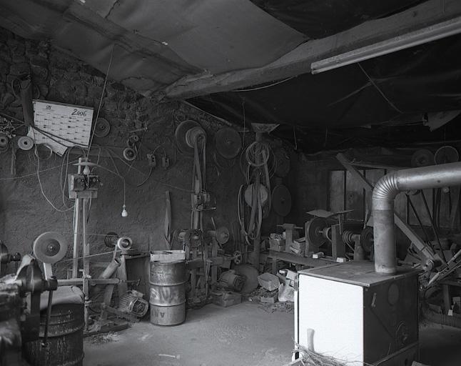 Vue intérieure de l'atelier