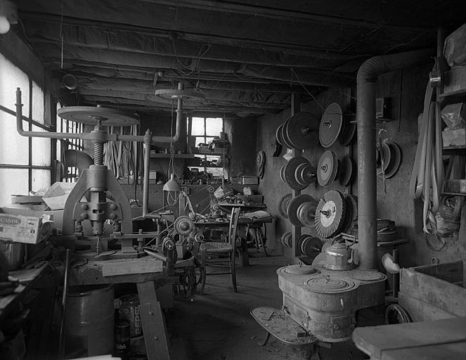 Vue intérieure de l'atelier