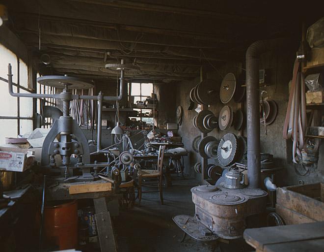 Vue intérieure de l'atelier