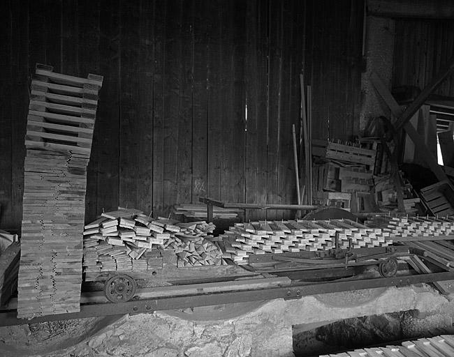 Vue intérieure : second banc de sciage