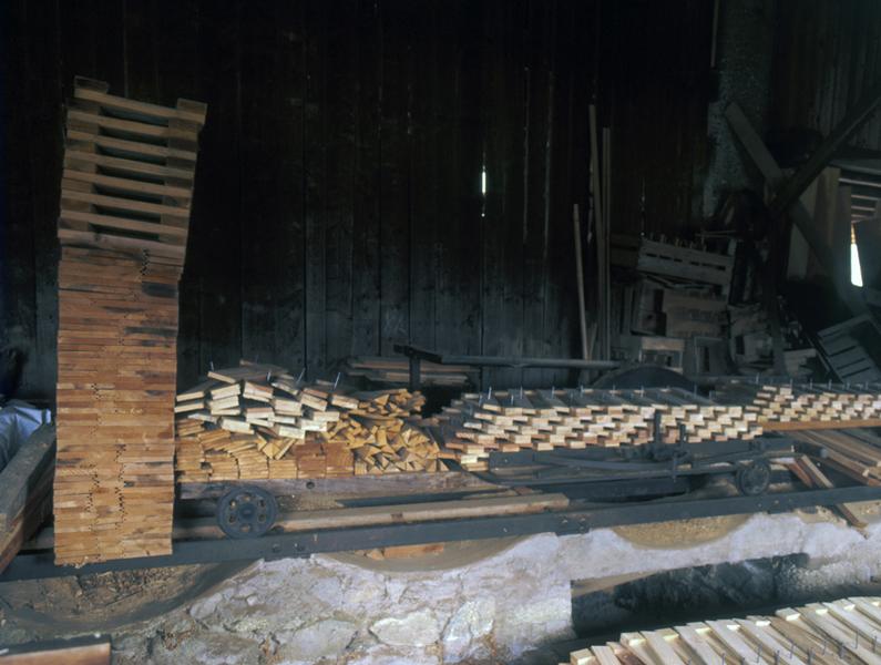 Vue intérieure : second banc de sciage