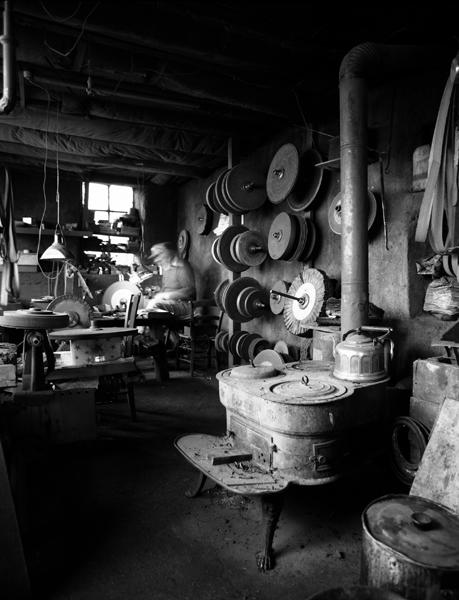 Vue intérieure de l'atelier