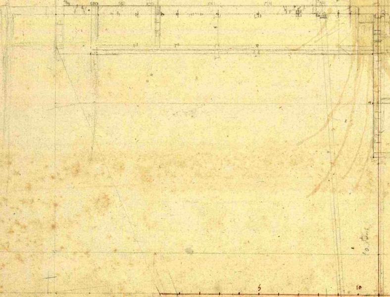 Plan à terre des ruines du cloître