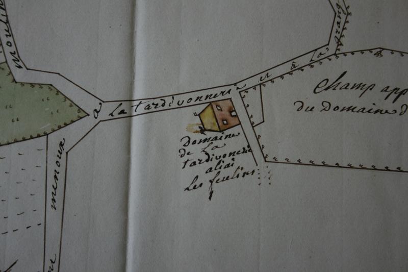 Plan des terres et du domaine de la Tardivonnerie