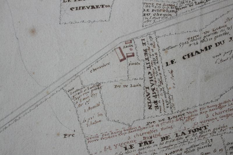 Plan des terres et du château de Lavin