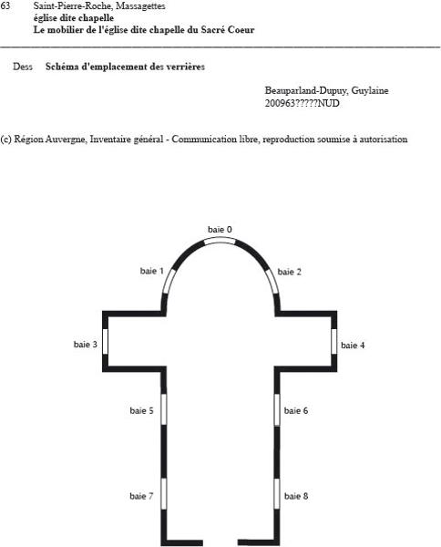 schéma d'emplacement des verrières