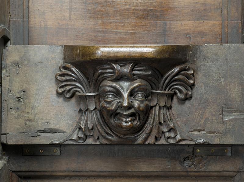 Détail d'une miséricorde : mascaron