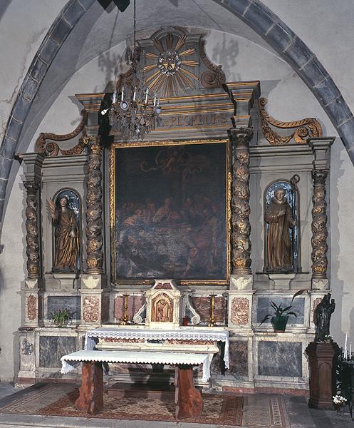 Autel, retable de la chapelle du Saint-Sacrement