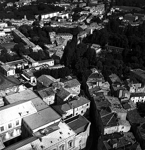 Vue aérienne prise de l'est.