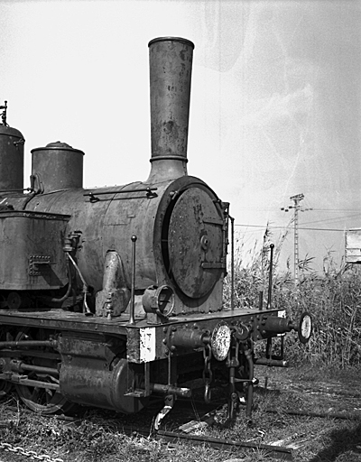 Locomotive de l'ancien réseau Montpellier-Palavas. Détail.