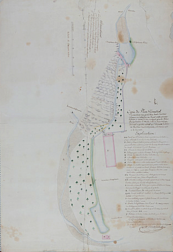Plan ancien du site (1835)