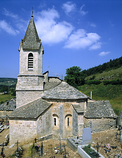 Vue d'ensemble du chevet et du clocher