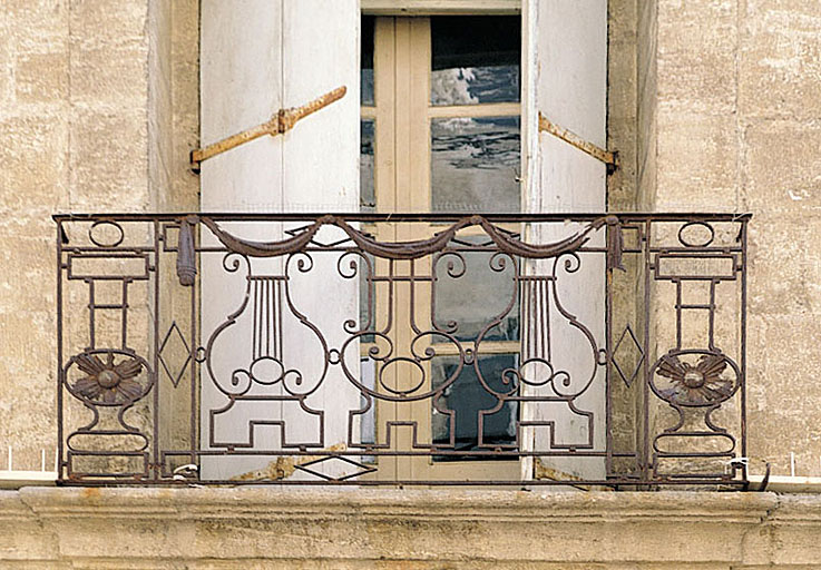 Garde-corps de balcon, première moitié du 19e siècle.