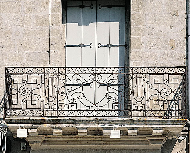 garde-corps de balcon, 1814.