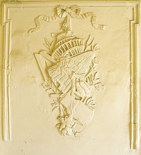 Vestibule, décor de gypserie, le Jardinage, vers 1770.