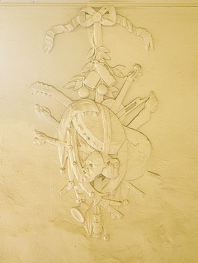 Vestibule, décor de gypserie, la Musique, vers 1770.