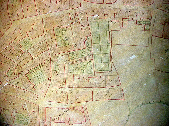 [Perpignan. Cadastre dit napoléonien] 'Section I, 2ème feuille', par Charbalié, Constans et Falip, s.d. [1839-1842]. Détail.