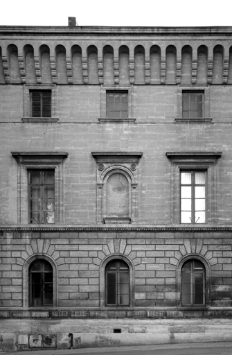 Faculté de médecine, conservatoire d'anatomie, par Charles Abric, 1852. Elévation sur le boulevard Henri IV.