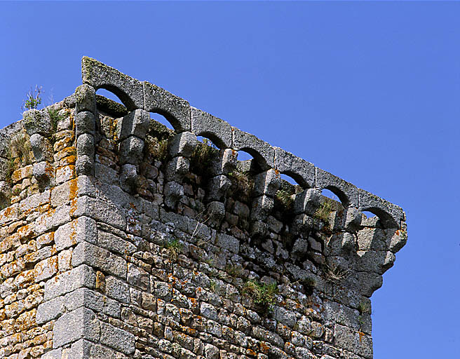 Détail d'un mâchicoulis de la tour