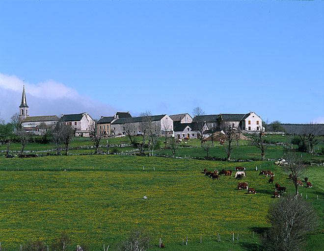 Vue d'ensemble du village prise du sud-est