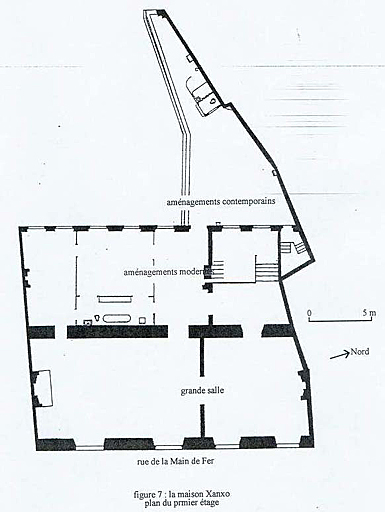 'La maison Xanxo, plan du premier étage'. Plan.