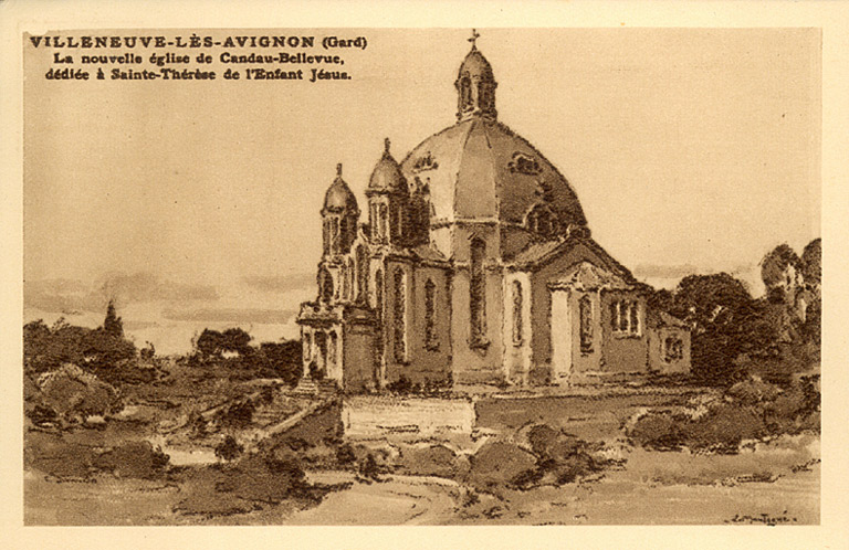 dessin représentant l'église Sainte-Thérèse