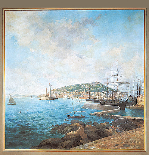 Vue de Sète par E. Baudoin, 1888.