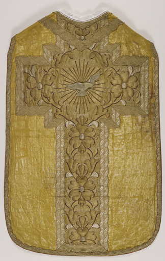 Chasuble or avec étole, manipule et voile de calice
