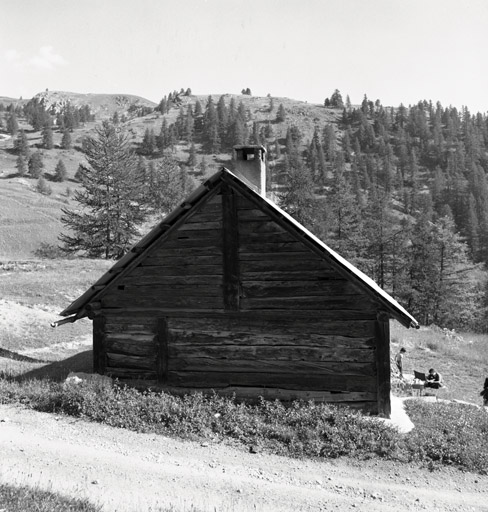 Chalets de Granon ; Granon. Chalet parcelle 77. Pignon sud en "chapila".