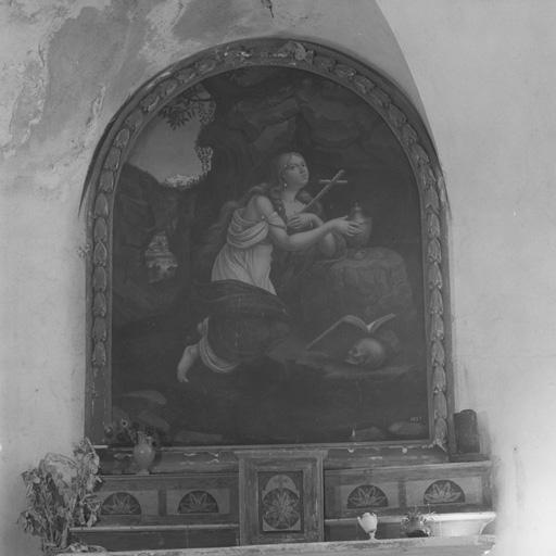Tableau : Sainte Madeleine dans sa grotte.