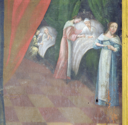 Tableau de l'autel. Détail à droite.