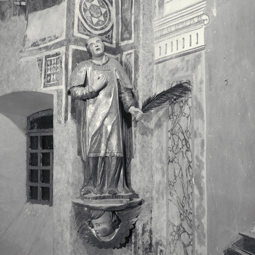 Statue de saint Laurent.