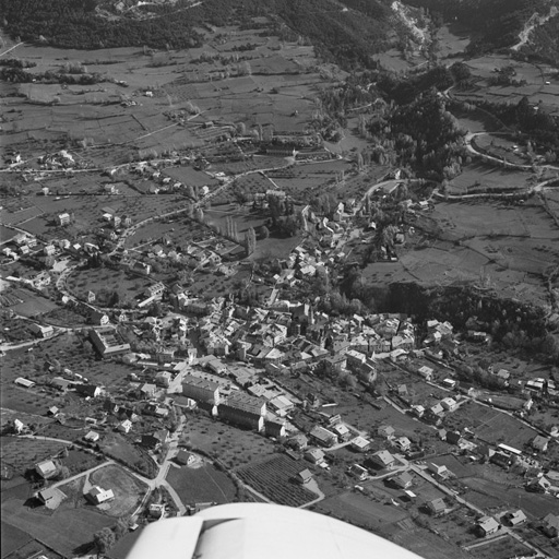 Vue aérienne prise du nord.