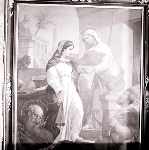 Tableau : la Visitation, saint Antoine abbé.