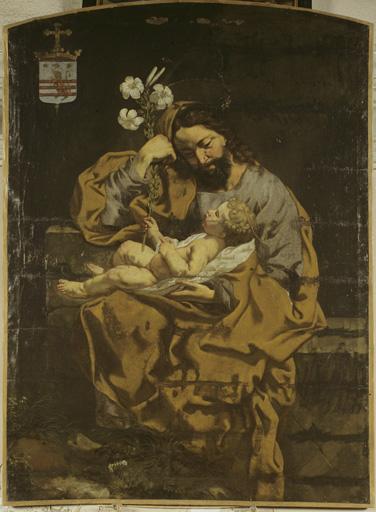 Tableau : Saint Joseph et l'Enfant.