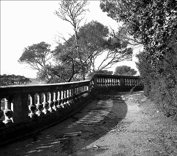 Jardin. Allée (e). Vue prise vers le sud-ouest.