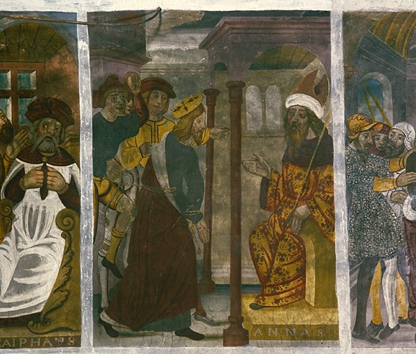 Mur sud. Jésus ramené devant Anne. Vue d'ensemble.