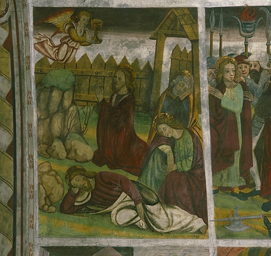 Voûte de la troisième travée. L'agonie du Christ. Vue d'ensemble.