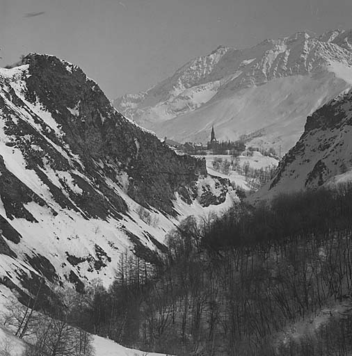 Vue prise de l'ouest au mois de février.