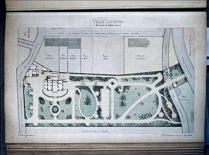 Villa Lutetia [Plan du jardin].
