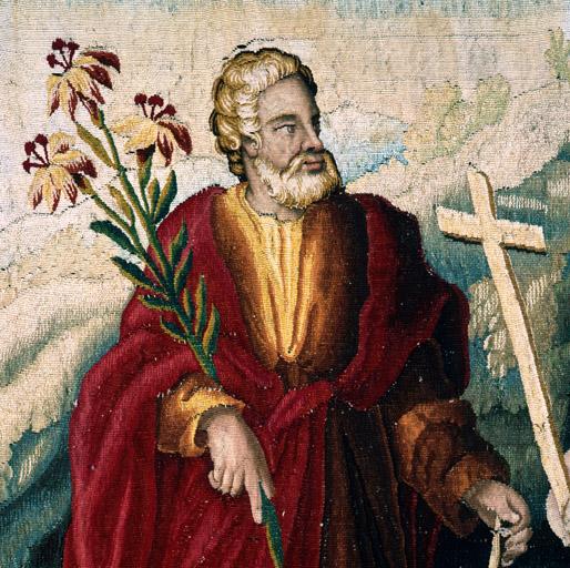 Tableau de tapisserie 1. Saint Joseph. Vue à mi-corps.