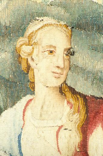 Tableau de tapisserie 1. Buste de sainte Marguerite d'Antioche.