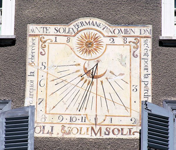 Le cadran solaire, détail.