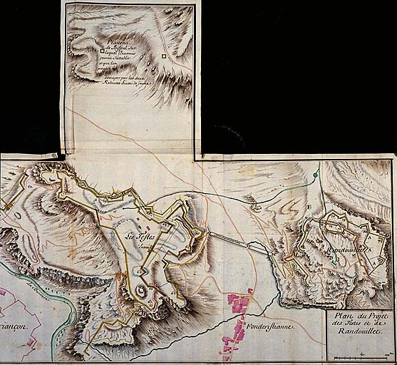 Plan du projet des Testes et de Randouillet. 1720