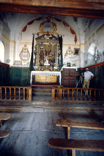 Décor peint de la voûte du choeur.